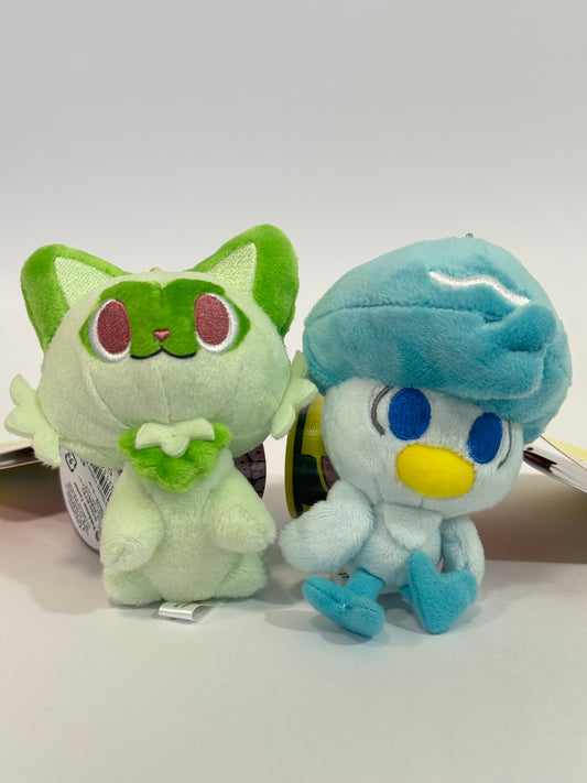 Sprigatito & Quaxly Plush Keychain Set Scarlet & Violet Edition
