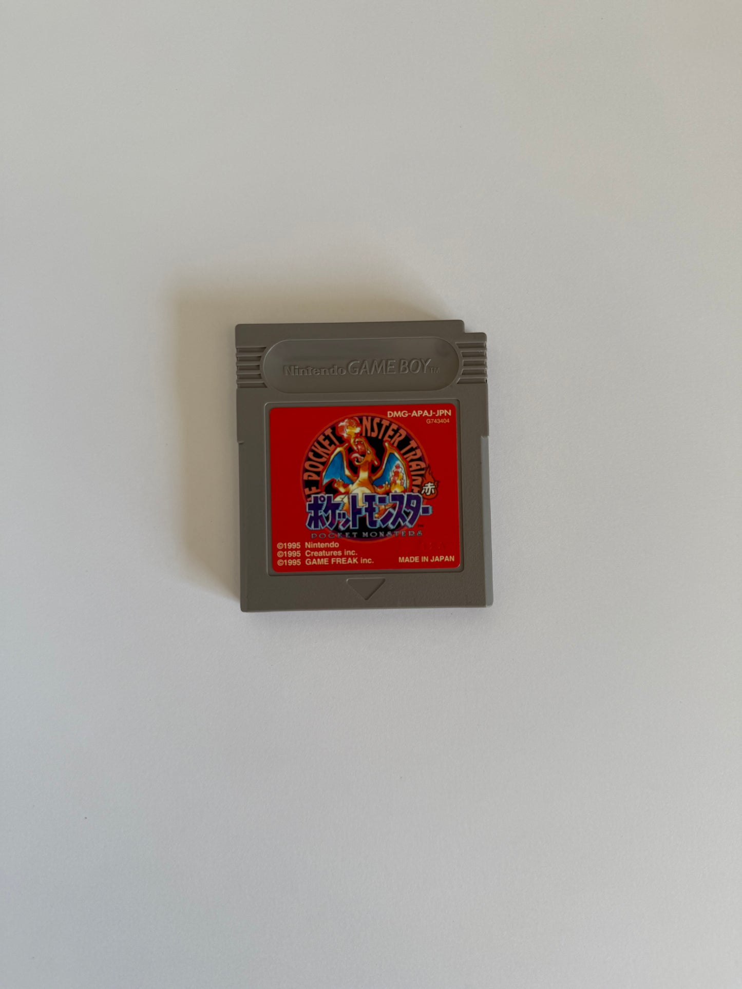 Pokémon Rojo – Versión Pocket Monsters (Japón, 1996) – Game Boy – Cartucho auténtico de Nintendo