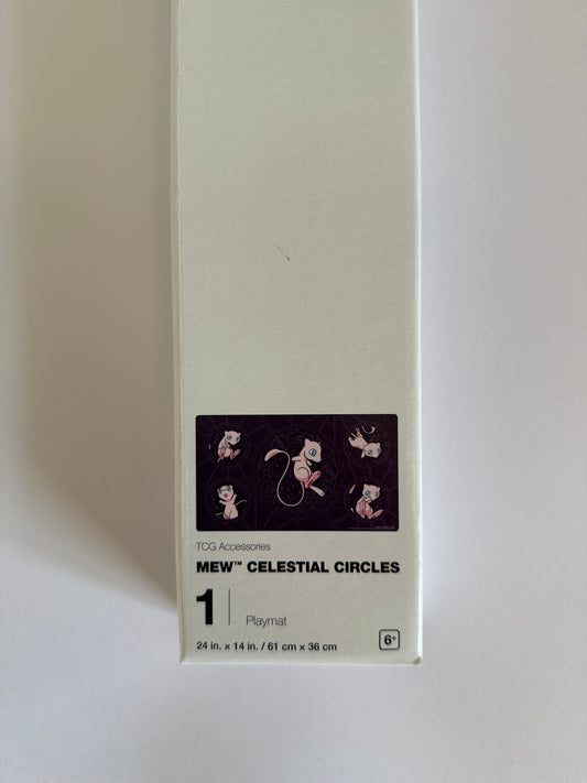 Pokémon Center Official Playmat – Mew “Celestial Circles” – Limited Edition – Sealed