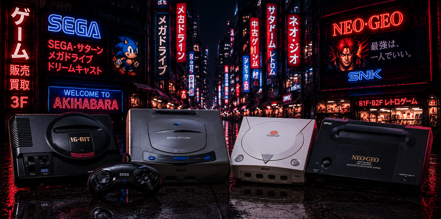 SEGA and SNK consoles from Japan