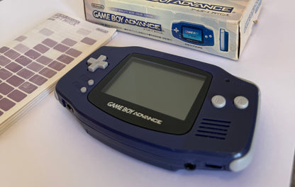 Game Boy Advance – Indigo | Consola retro japonesa auténtica (reacondicionada, con caja y manual originales)
