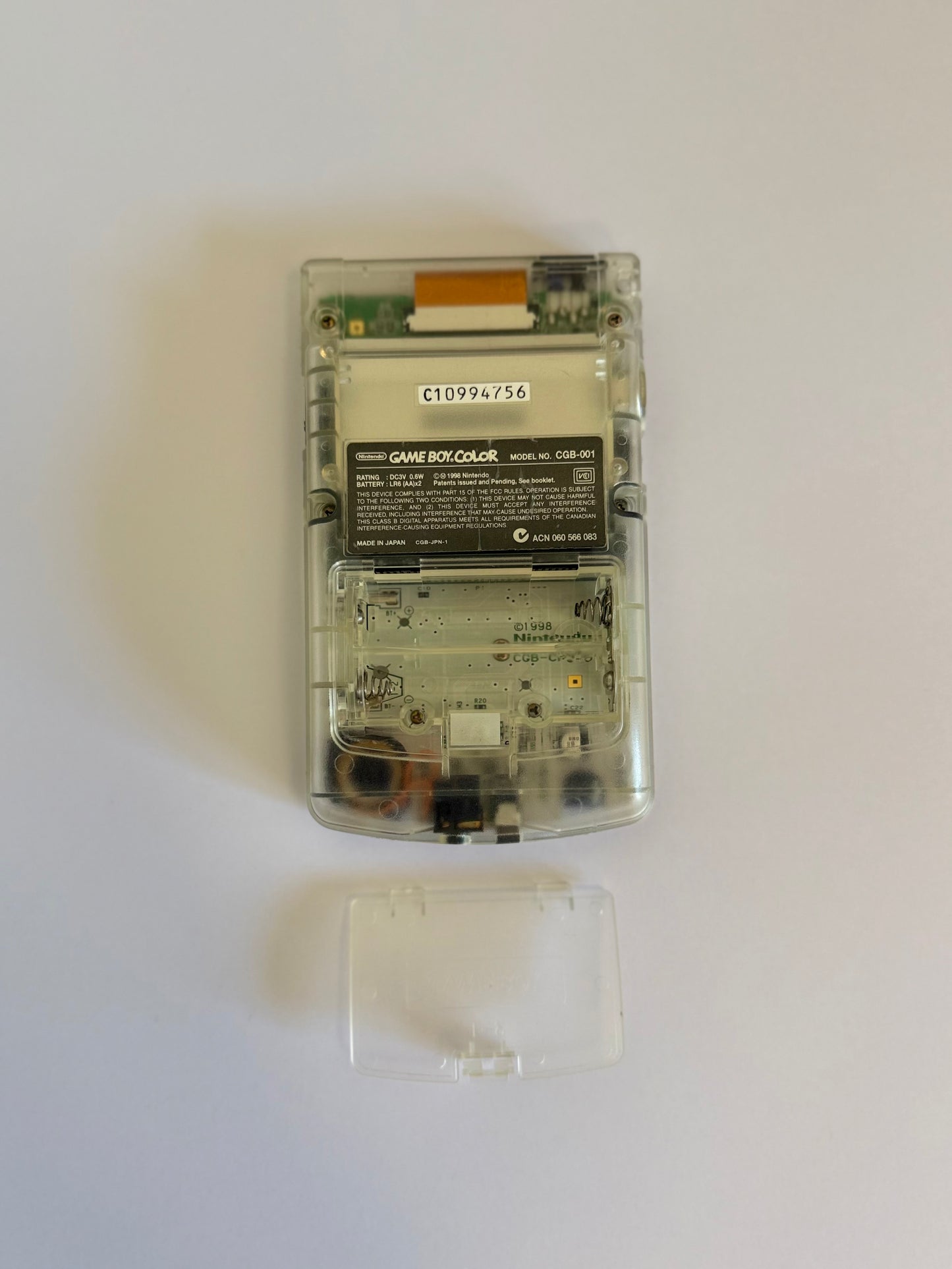Game Boy Color – Transparente | Consola retro japonesa auténtica (reacondicionada)