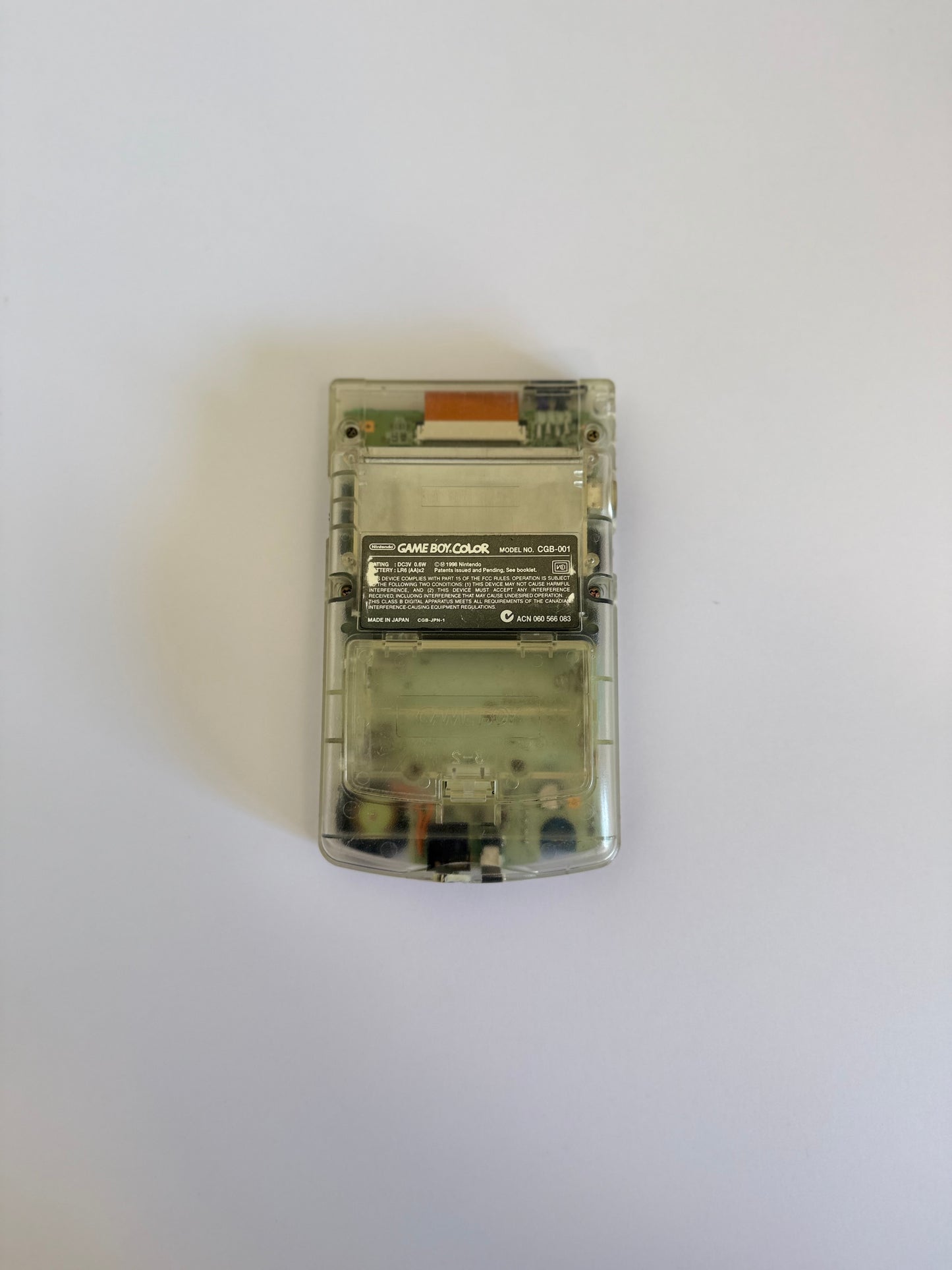 Game Boy Color – Transparente | Consola retro japonesa auténtica (reacondicionada)