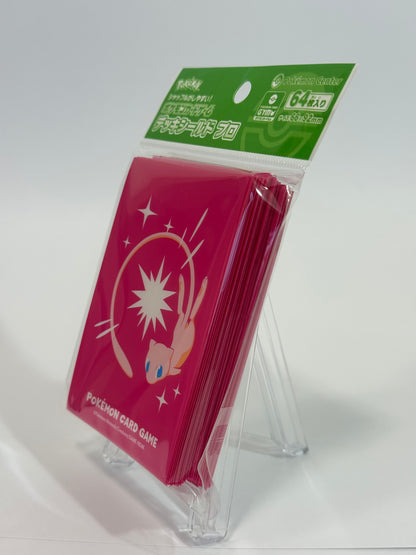 Pokémon Center Japan – Mew Deck Sleeves Pro | Pokémon Card Game 64-Pack | Official 2025 Pink Mew Design