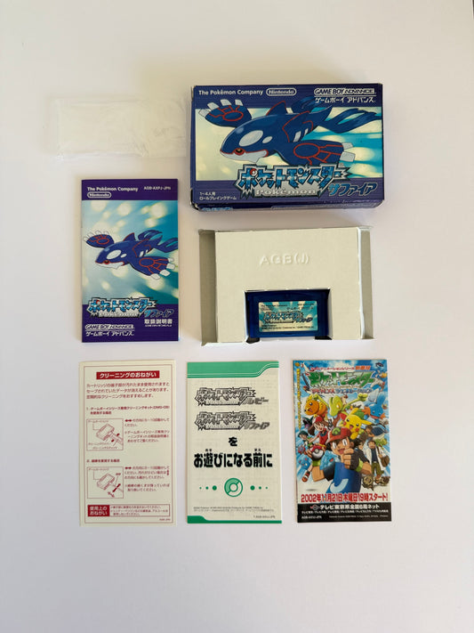 Pocket Monsters Sapphire – Game Boy Advance (Japan, 2002) – Complete in Box (CIB)
