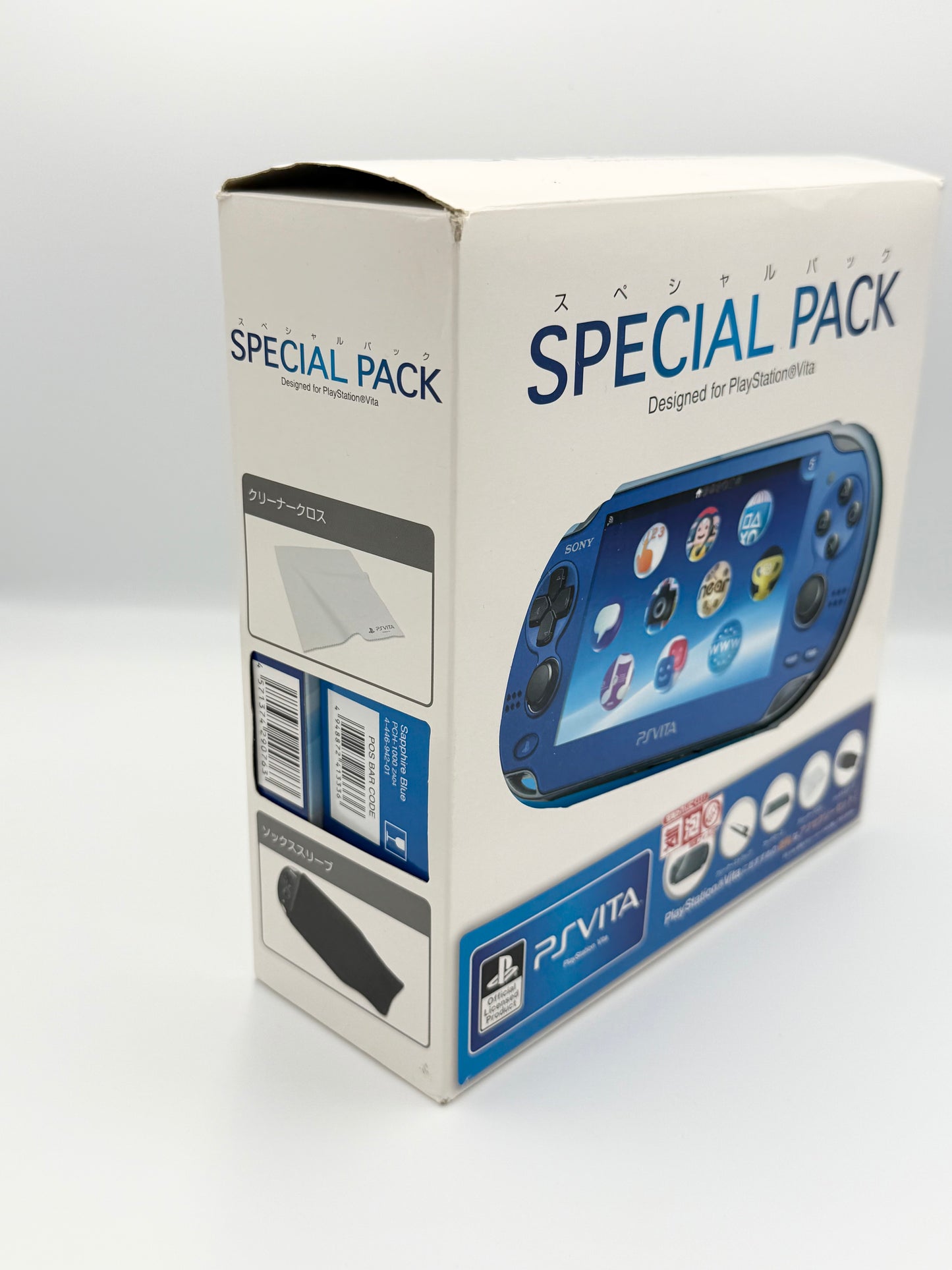 PS Vita Sapphire Blue PCH-1000 + Accessory Pack - CIB