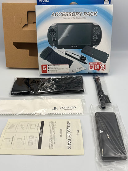 PS Vita Sapphire Blue PCH-1000 + Accessory Pack - CIB