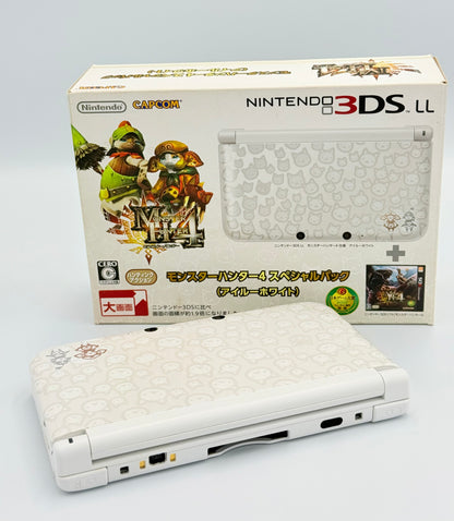 Nintendo 3DS LL Monster Hunter 4 Airou White