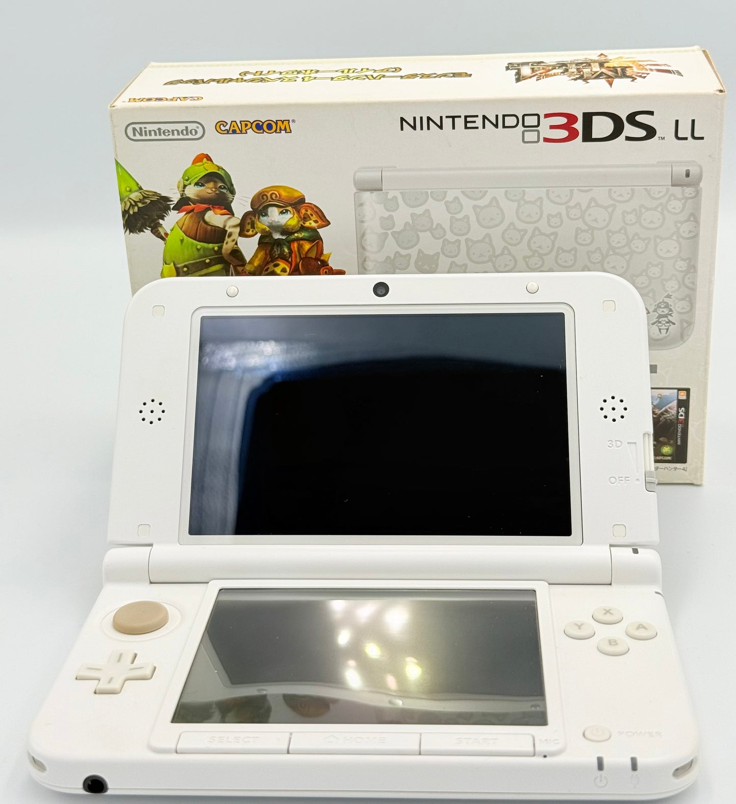 Nintendo 3DS LL Monster Hunter 4 Airou White