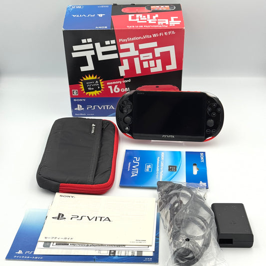 Sony PS Vita 2000 – Red & Black Value Pack (Complete)