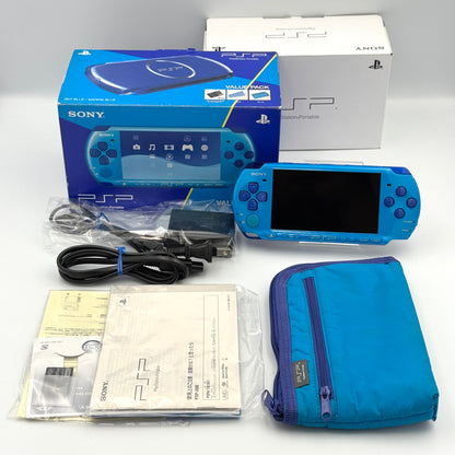 PSP 3000 Sky Blue / Marine Blue Value Pack