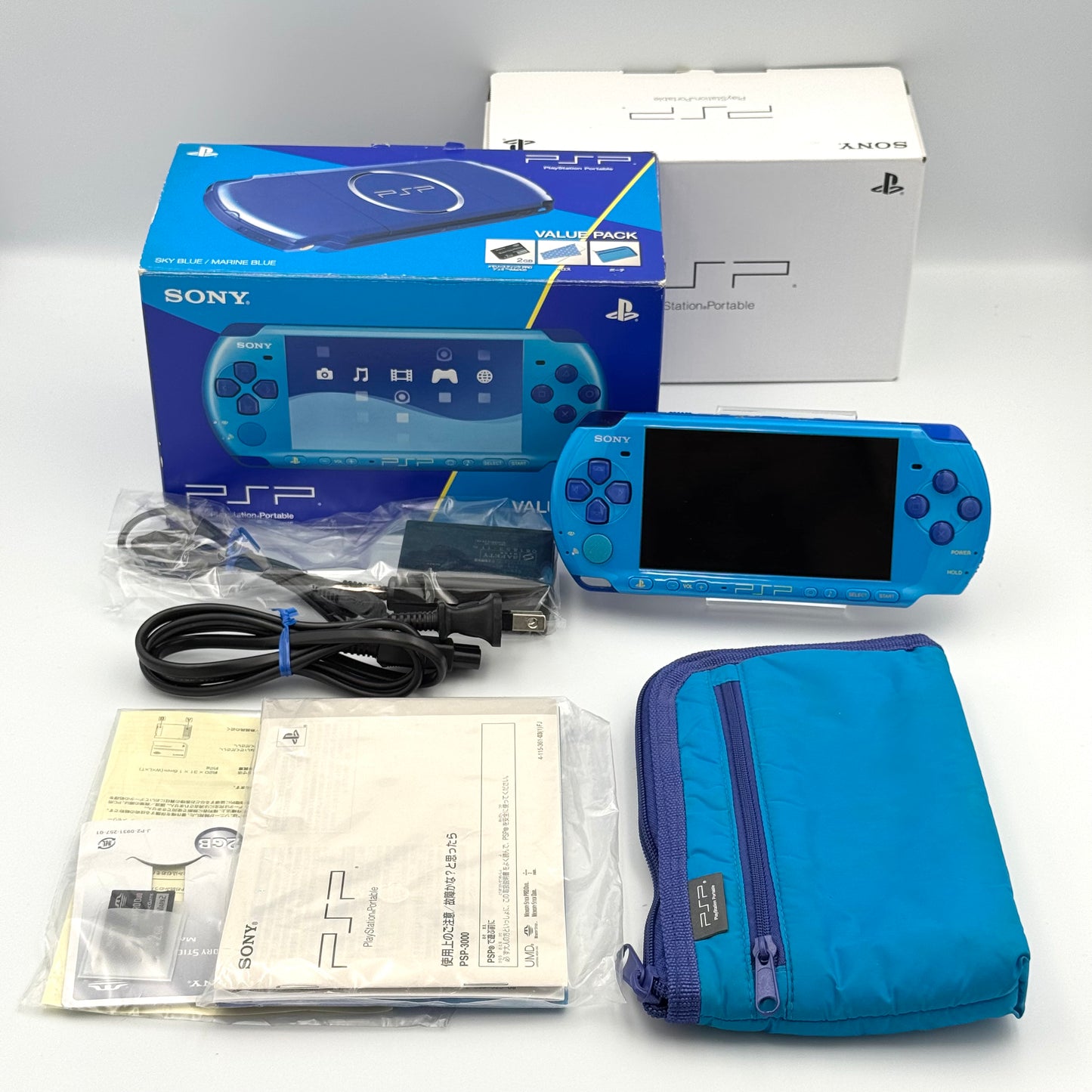 PSP 3000 Sky Blue / Marine Blue Value Pack