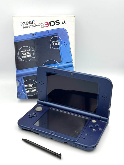 Nouvelle Nintendo 3DS LL – Bleu métallisé (Boîte complète) 