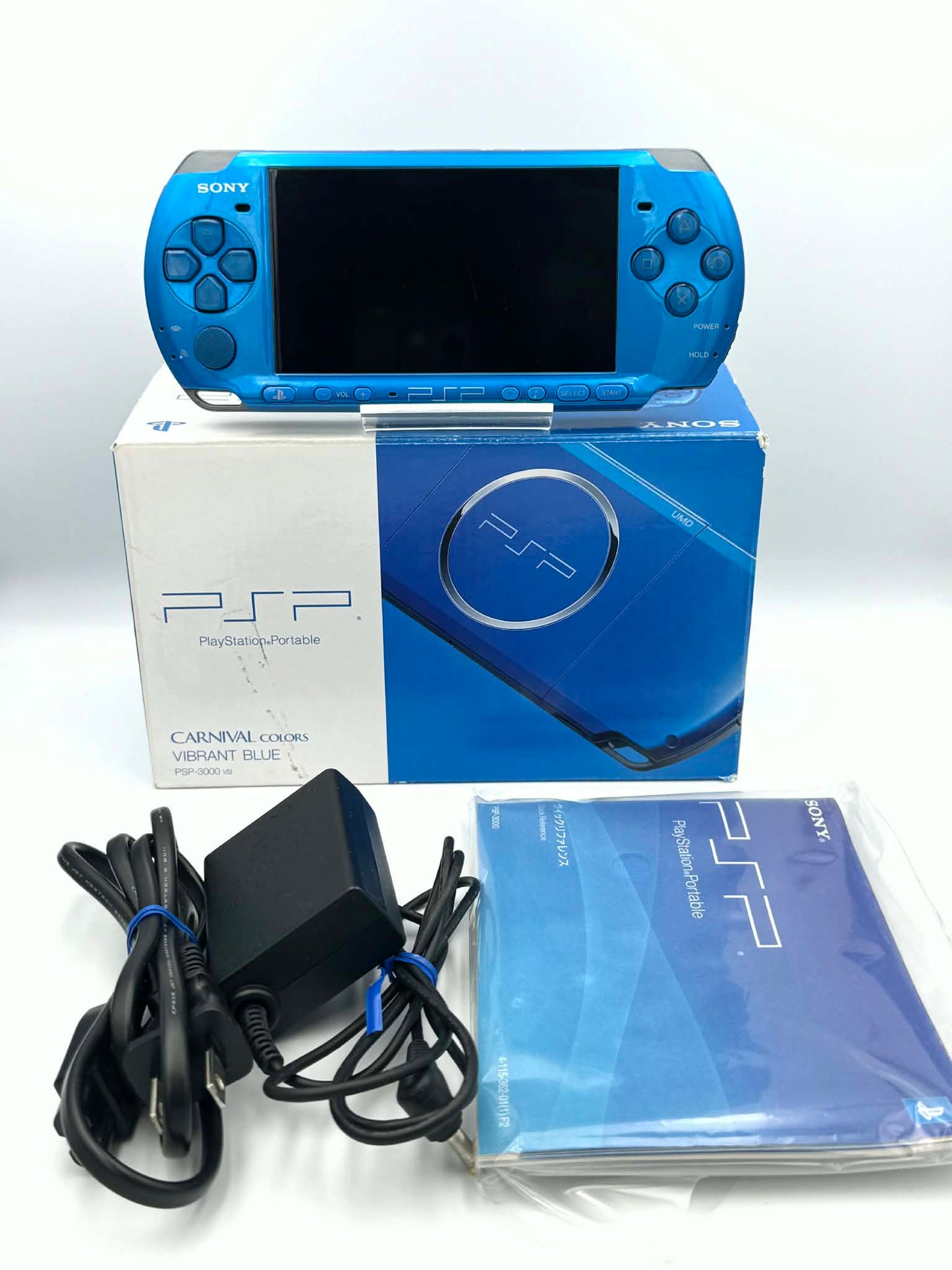 PSP 3000 – Bleu vif, boîte complète🇯🇵 